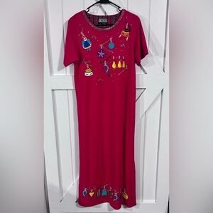 RARE VINTAGE BEREK CHRISTMAS DRESS‎ GOWN. SIZE M